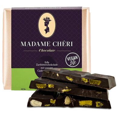 Black chocolate with mango and cashew nuts 90 g (vegetable)