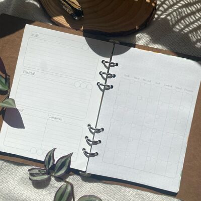 Eco-designed perpetual and refillable diary - Washable paper cover