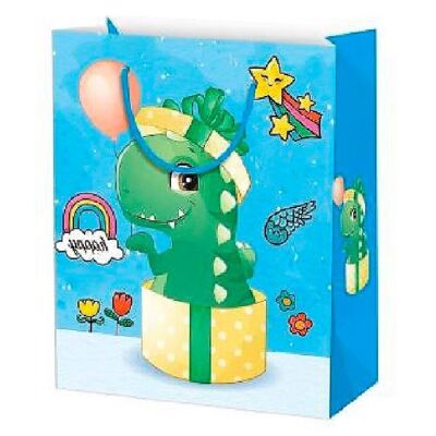 Bolsa para Regalo Dinosaurios 26x32x10 - 4 modelos