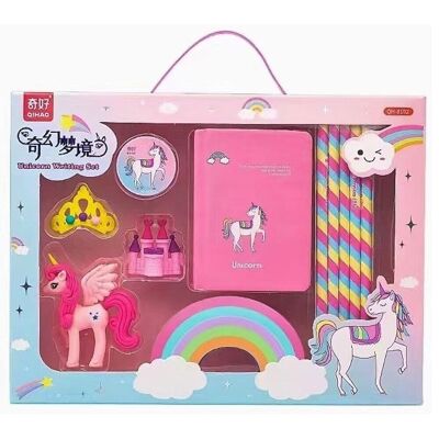 Unicornio Set Papelería en maletín 11 piezas