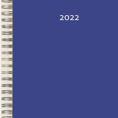 2022 Dicker Kalender – DUNKELBLAU - Spiralbindung – pro Tag eine volle DIN A4 Seite Platz – Tageskalender | Bürokalender | Terminkalender | Planungsbuch | TageBuch-Kalender | KITA-Kalender