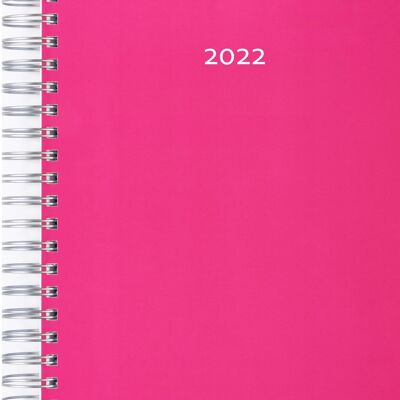 2022 Dicker Kalender – HIMBEERE - Spiralbindung – pro Tag eine volle DIN A4 Seite Platz – Tageskalender | Bürokalender | Terminkalender | Planungsbuch | TageBuch-Kalender | KITA-Kalender