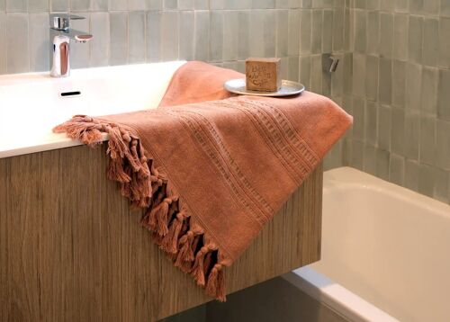 FOUTA EN COTON BIOLOGIQUE - Collection DOLCE - Couleur Ambre