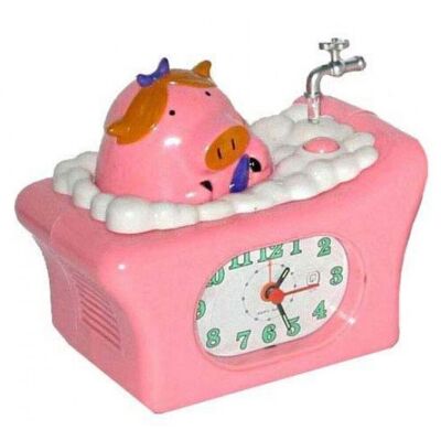 Reloj Despertador Vaca/cerdo con bañera