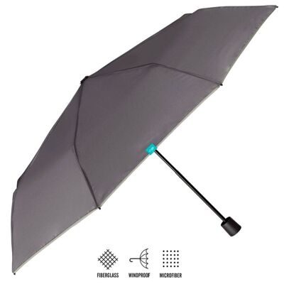 Paraguas plegable manual liso antiviento 97 cm 3 colores