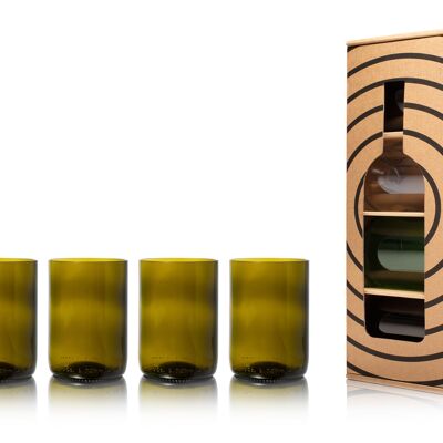 Pack de 4 Vasos Verde Oliva