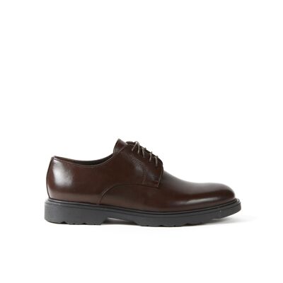 Dark brown derby shoe for men. Made in Italy. Manufacturer model FD3092