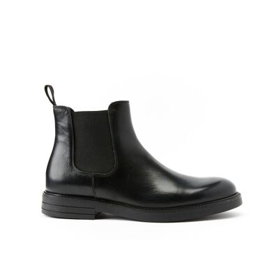 Schwarze Chelsea-Stiefel für Herren. Hergestellt in Italien. Herstellermodell FD3063