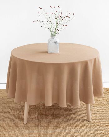 Nappe ronde en lin Latte 1