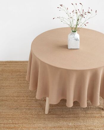 Nappe ronde en lin Latte 2