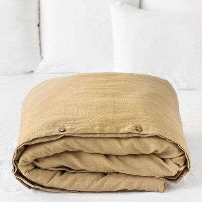 Housse de couette en lin Beige Sable