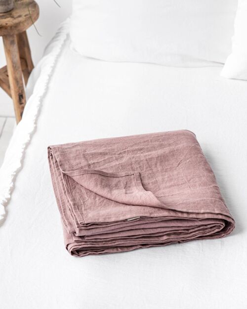 Woodrose linen flat sheet
