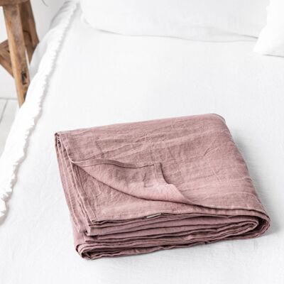 Woodrose linen flat sheet