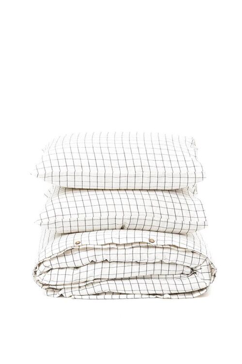 Charcoal grid duvet cover set (3 pcs)