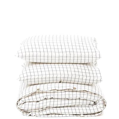 Charcoal grid duvet cover set (3 pcs)