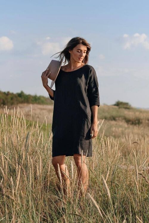 RELAXED FIT LINEN DRESS ARUBA