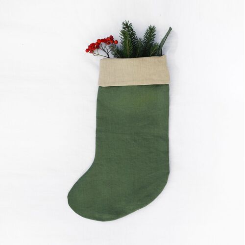 Zero-Waste Christmas Stocking - Forest Green