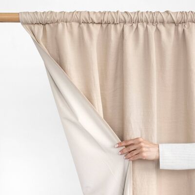Blackout linen curtain panel (1 pcs) in Natural linen