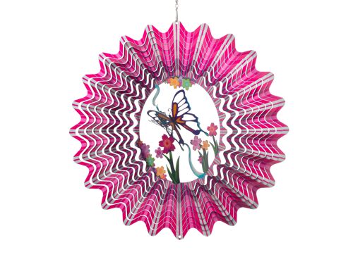 3D Butterfly Pink Wind Spinner