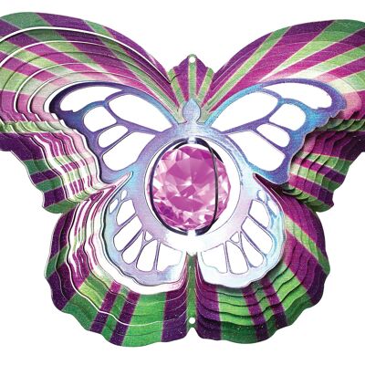 Moulin à vent en cristal papillon