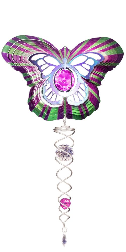 Crystal Butterfly Purple Artist Crystal Tail