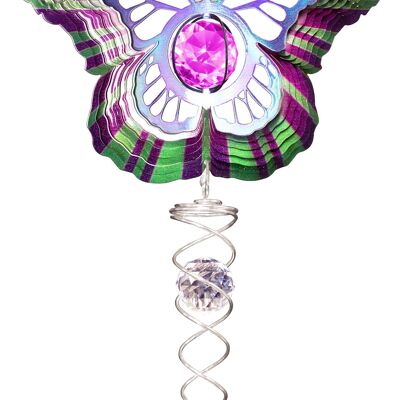 Coda di cristallo dell'artista viola farfalla di cristallo