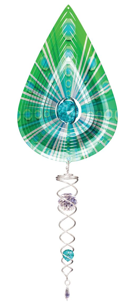 Crystal Teardrop Aqua Artist Crystal Tail