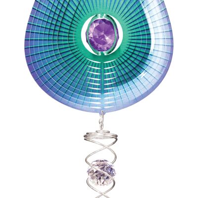 Coda di cristallo dell'artista viola a goccia di cristallo