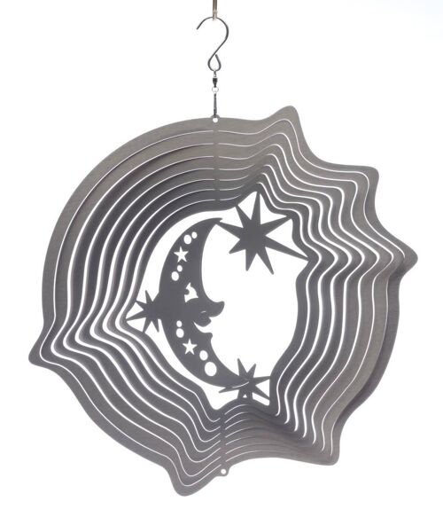 Moon & Stars Silver Wind Spinner