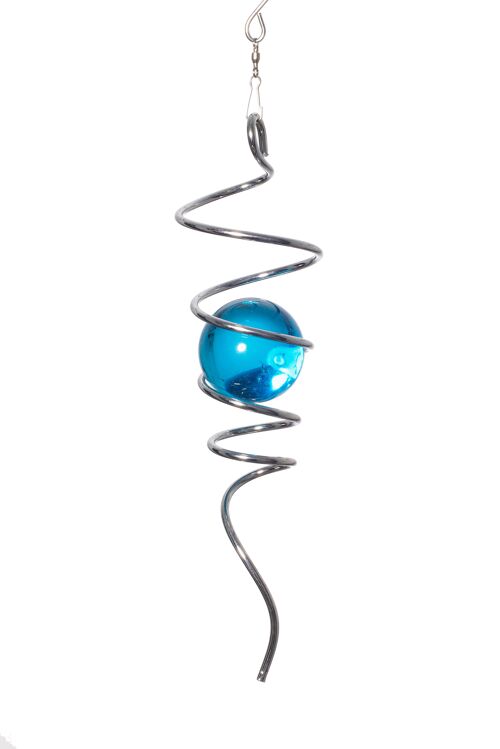 Silver – Blue Ball Spiral Tail