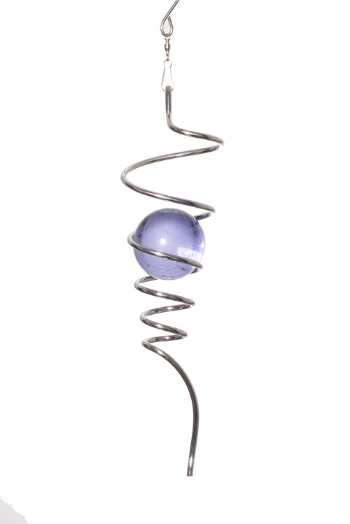 Silver – Purple Ball Spiral Tail