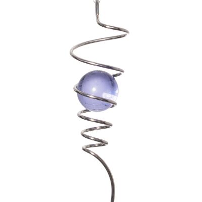 Argento – Coda a spirale con sfera viola