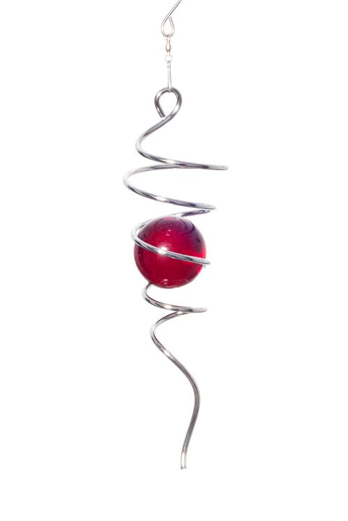Silver – Red Ball Spiral Tail