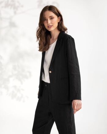 Blazer en lin femme PLAID 1