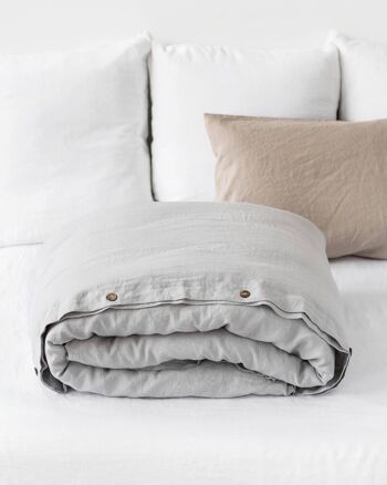 Housse de couette gris clair 1