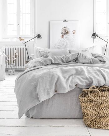 Housse de couette gris clair 3