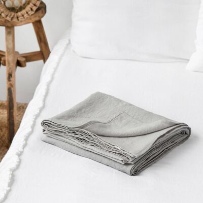 Light gray Linen flat sheet