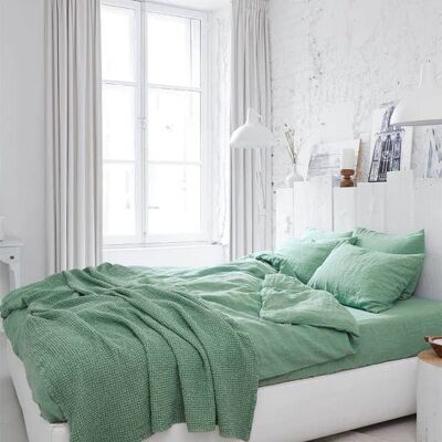 Matcha-grünes Bettbezug-Set (3-teilig)