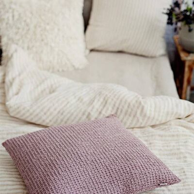 Waffle throw pillow cover in various colors