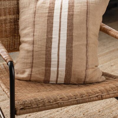 Cushion cover with zipper in French stripe
