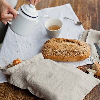 Linen bread bag in various colors