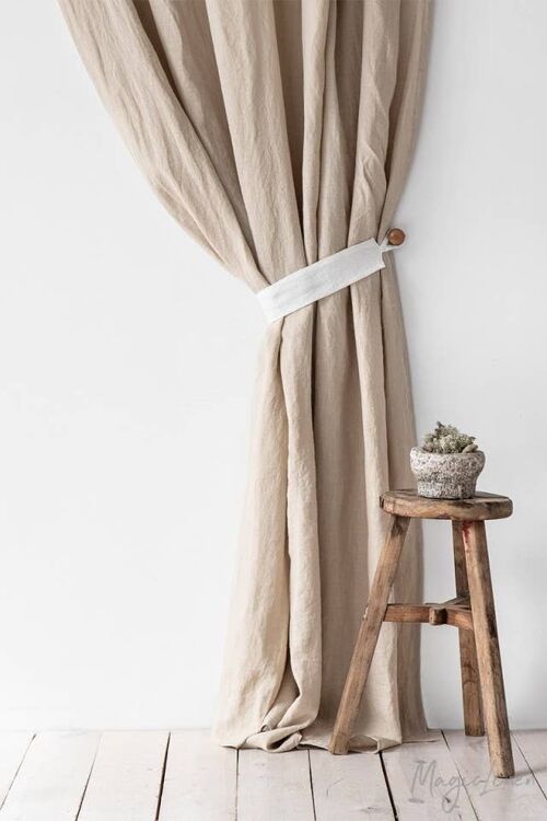 Linen Curtain Tie-Back Set of 2