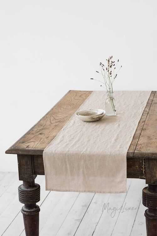 Linen table runner in various colors