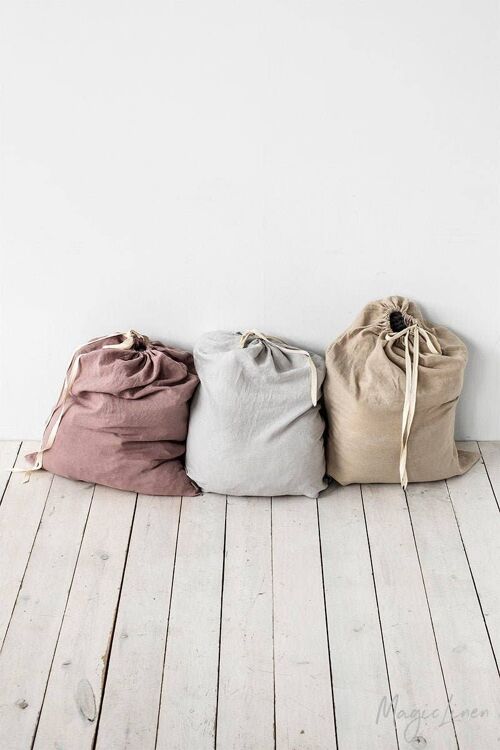 Linen Laundry Bag in various colors