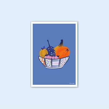 Carte A6 Fruits bleus 1