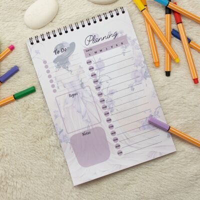 Bloc Planner Journalier 30 pages Purple Cameo