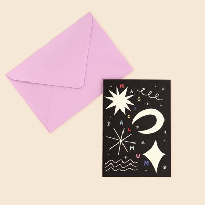 Tarjeta de mamá mágica ? Tarjeta del Día de la Madre | Tarjeta de cumpleaños de mamá ? Tarjeta Celestial | Tarjeta para esposa | Tarjeta para nueva mamá | Tarjeta especial para mamá |
