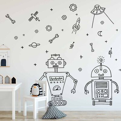 Decorative wall stickers Robots 1