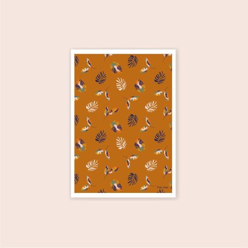 Carte A6 Palmes camel