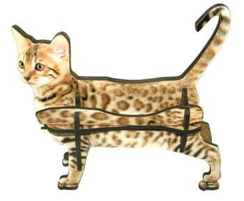 puzzle 3D multicolore Chat bengal 1